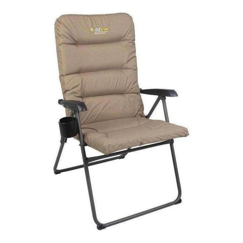Load image into Gallery viewer, OZTRAIL Coolum 5 Position Recliner Chair Inc Drink Holder
