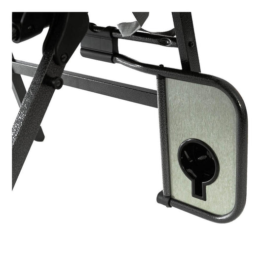 OZTRAIL Emperor 8 Position Recliner Chair Inc Side Table& Drink Holder