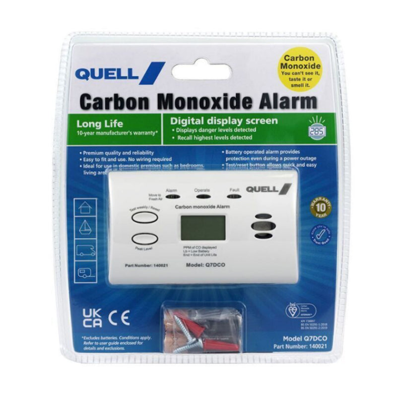 Load image into Gallery viewer, Quell Carbon Monoxide Digital Display Detector Alarm
