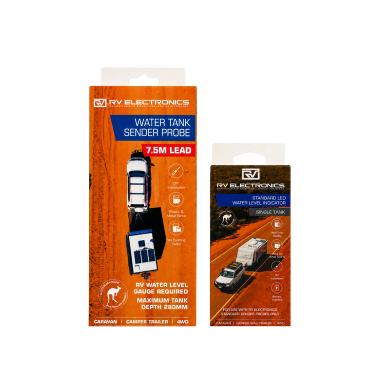 Load image into Gallery viewer, RV Electronics LED Single Tank Water Level Indicator Gauge Inc 7.5m Sender Probe
