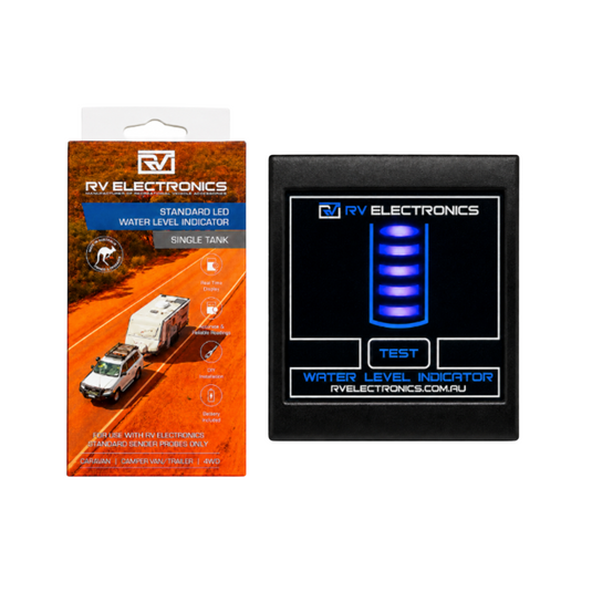 RV Electronics LED Single Tank Water Level Indicator Gauge Inc 7.5m Sender Probe