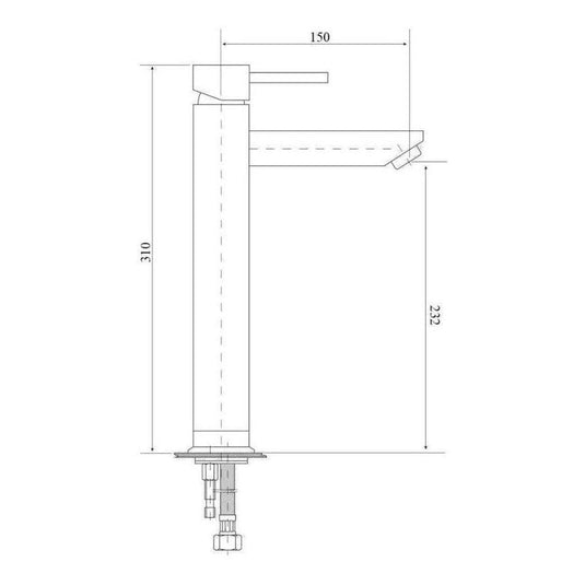 Raco Round Handle Basin Sink Tap Mixer Black