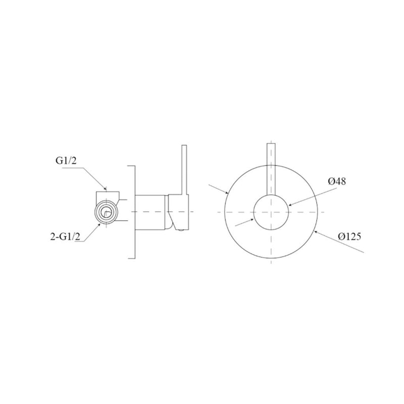 Load image into Gallery viewer, Raco Shower / Bath Flick Tap Mixer Round Chrome
