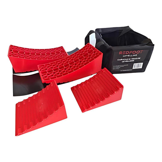 Redfoot Levelling Kit - 2 x Levellers, 2 x Chooks, 2 x Rubber Mats inc Carry Bag