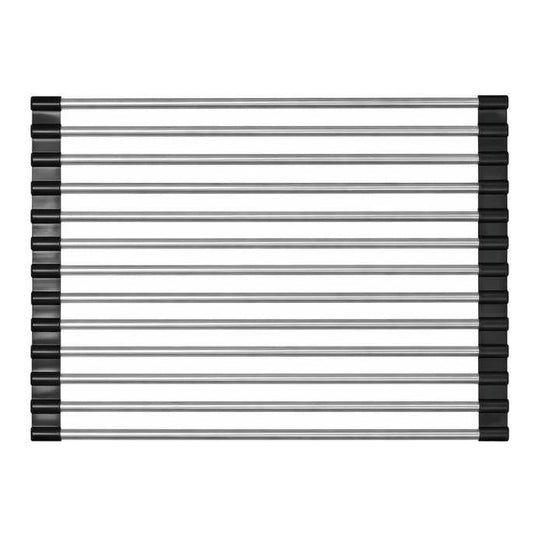 Roll Up Foldable Dish Drying Rack 330 x 425mm - Brushed Satin