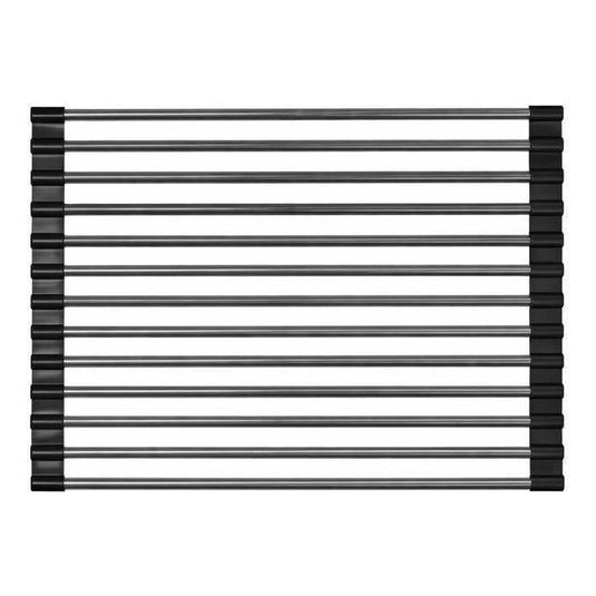 Roll Up Foldable Dish Drying Rack 330 x 425mm - Gun Metal