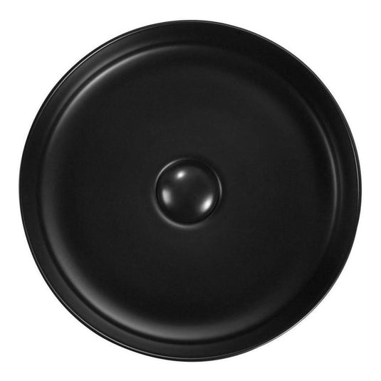 Rotonda Ceramic Basin Sink Round 360 x 120mm Black