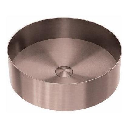 Round Single Bowl Sink Basin 280mm - Stainless Steel Dusk Bronze Including Waste