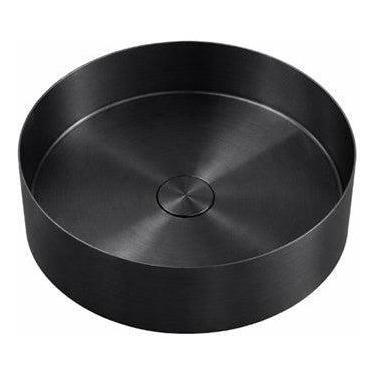 Round Single Bowl Sink Basin 280mm - Stainless Steel Matte Black Including Waste