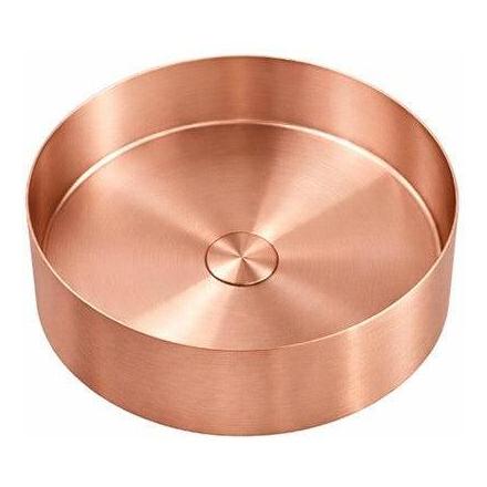 Round Single Bowl Sink Basin 280mm - Stainless Steel Rose Gold Including Waste