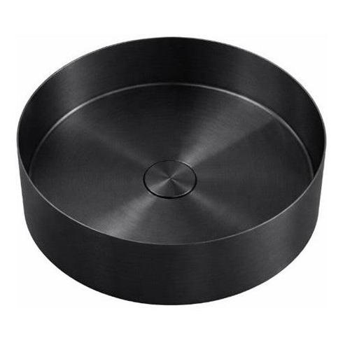 Round Single Bowl Sink Basin 320mm - Stainless Steel Matte Black Including Waste