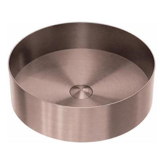 Round Single Bowl Sink Basin 360mm - Stainless Steel Dusk Bronze Including Waste