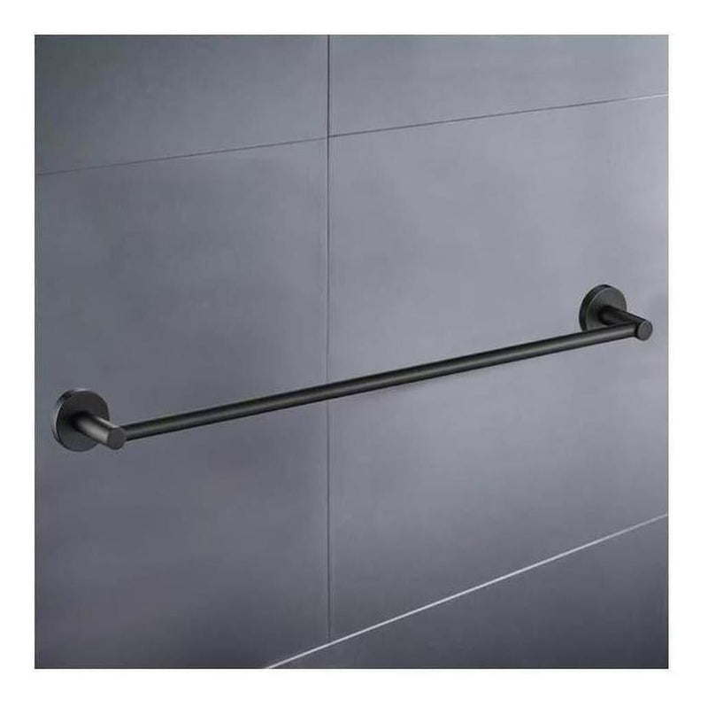 Load image into Gallery viewer, Round Single Rail Towel Rack 600mm Black
