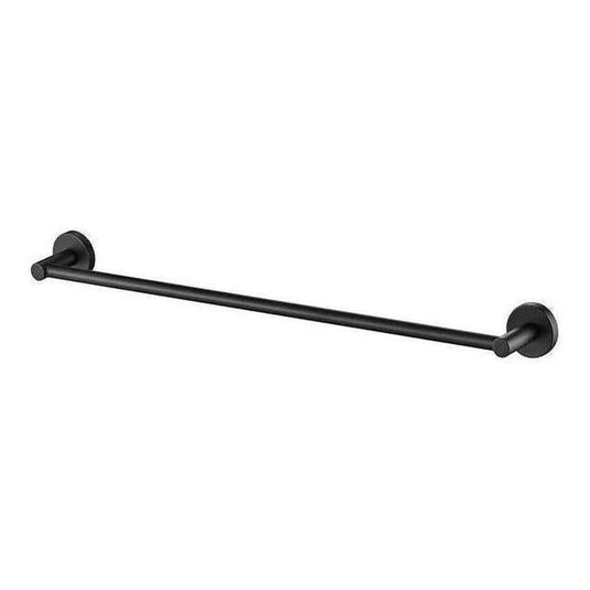 Round Single Rail Towel Rack 600mm Black