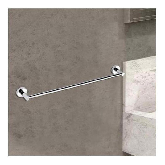 Round Single Rail Towel Rack 600mm Chrome