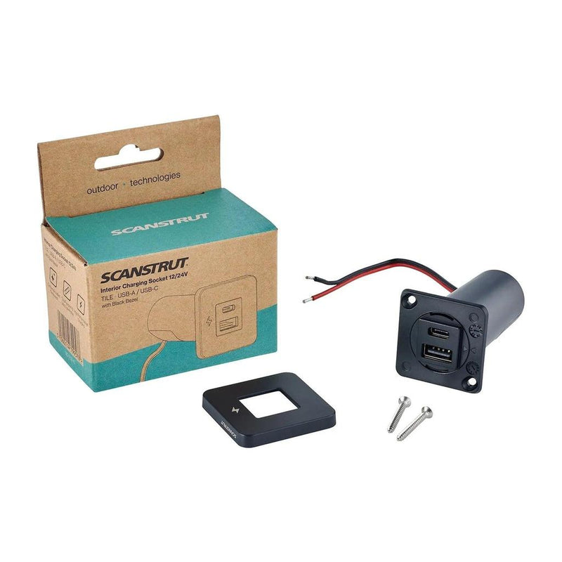 Load image into Gallery viewer, Scanstrut 12V Interior Dual USB/USB-C Charger Socket
