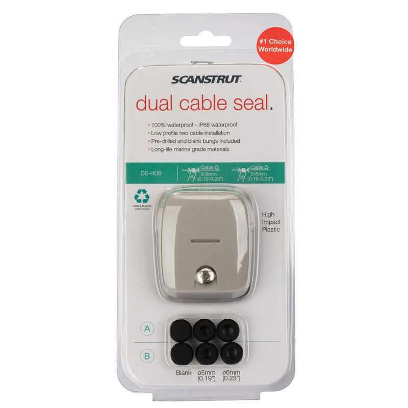 Load image into Gallery viewer, Scanstrut Double Horizontal Entry Cable Seal Grey
