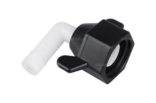 Seaflo 1/2" NPT x 3/8" NPT 90° Hose Barb Pump Fitting