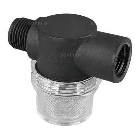 Seaflo Inline Water Pump Filter 1/2 MNPT - F Fitting Suitable for 33/34/42/44/51/54 Series Pumps