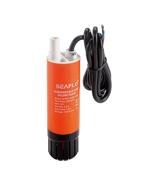 Seaflo Submersible & Inline Pump 12V 200GPH 12.6 L/min
