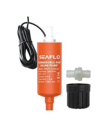 Seaflo Submersible & Inline Pump 12V 200GPH 12.6 L/min