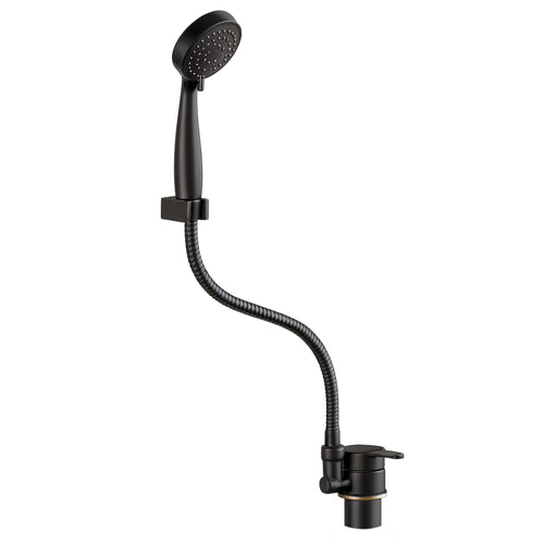 Shower Tap Mixer with Hand Sprayer with 1500m Hose Stainless Steel Matte Black