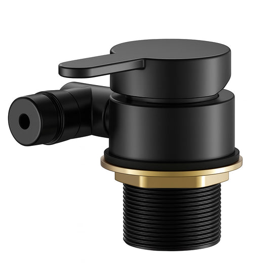 Shower Wall Mixer Round Stainless Steel Matt Black