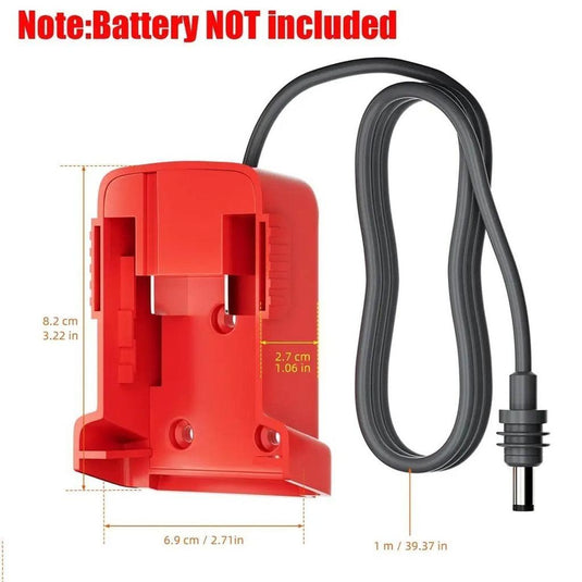 Starlink Mini Milwaukee Battery Adaptor With DC Power Cable Charger - 1 Meter