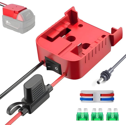 Starlink Mini Milwaukee Battery Adaptor With DC Power Cable Charger Inc Fuse and Switch