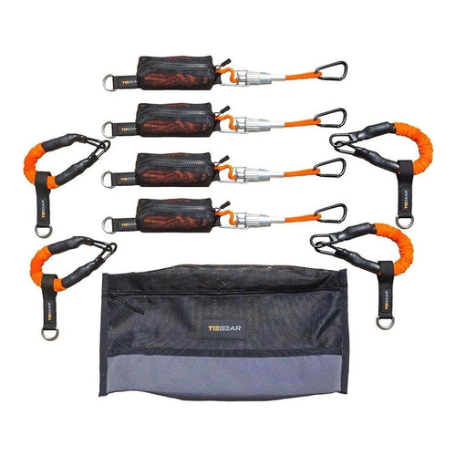 TIEGEAR Awning 4 Pack inc 4 Guy Rope & 4 Soft Spring