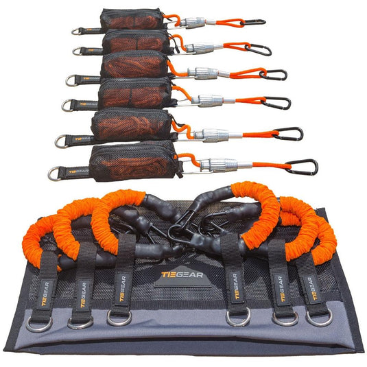 TIEGEAR Awning 6 Pack inc 6 Guy Rope & 6 Soft Spring