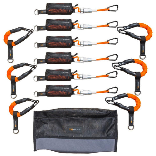 TIEGEAR Awning 6 Pack inc 6 Guy Rope & 6 Soft Spring