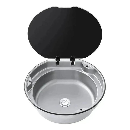 Thetford Round Bowl Sink with Glass Lid