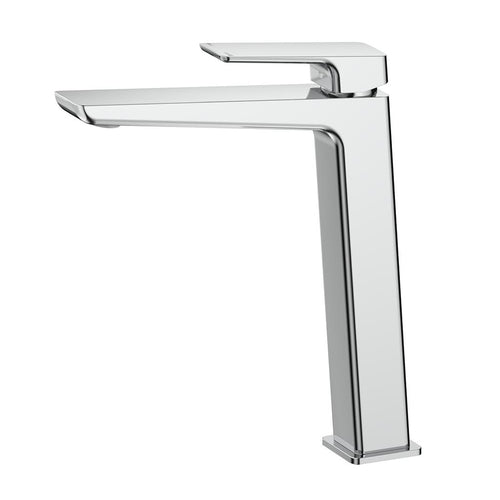 Tiago Tall Square Handle Basin Sink Tap Mixer Chrome