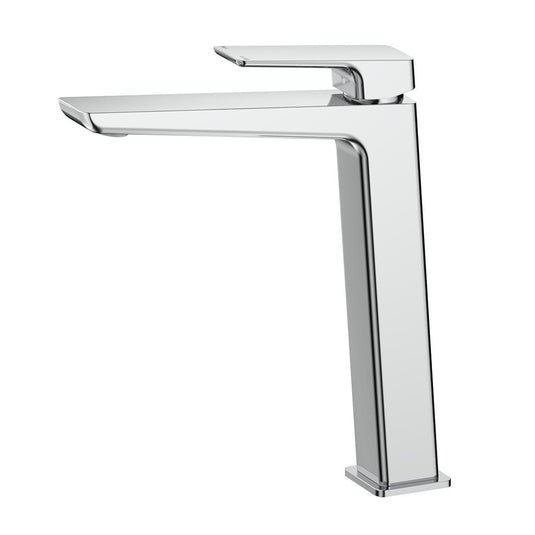 Tiago Tall Square Handle Basin Sink Tap Mixer Chrome