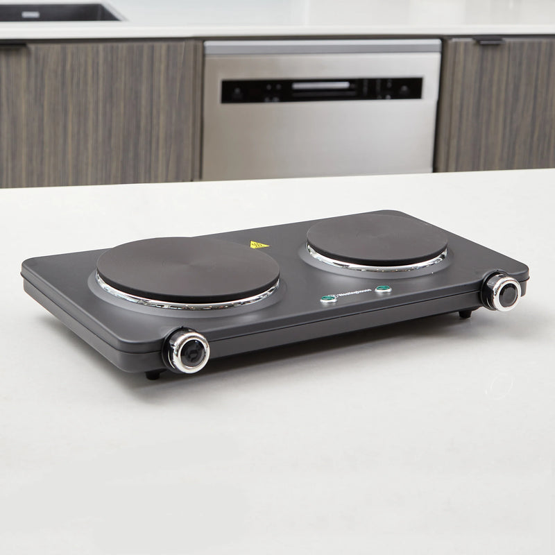 Load image into Gallery viewer, Westinghouse 1500W Twin  Electric Cooktop Hot Plate 470 x 280 x 80mm
