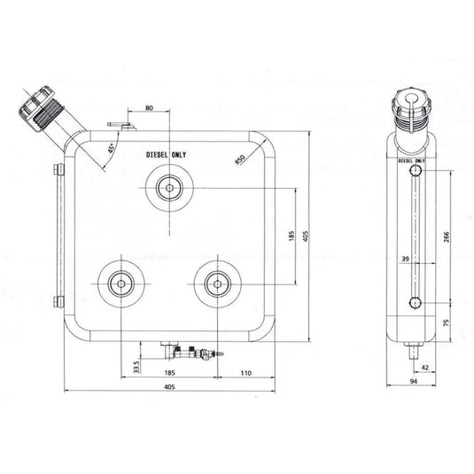 Webasto 12 Litre Diesel Fuel Tank Inc Level Indicator