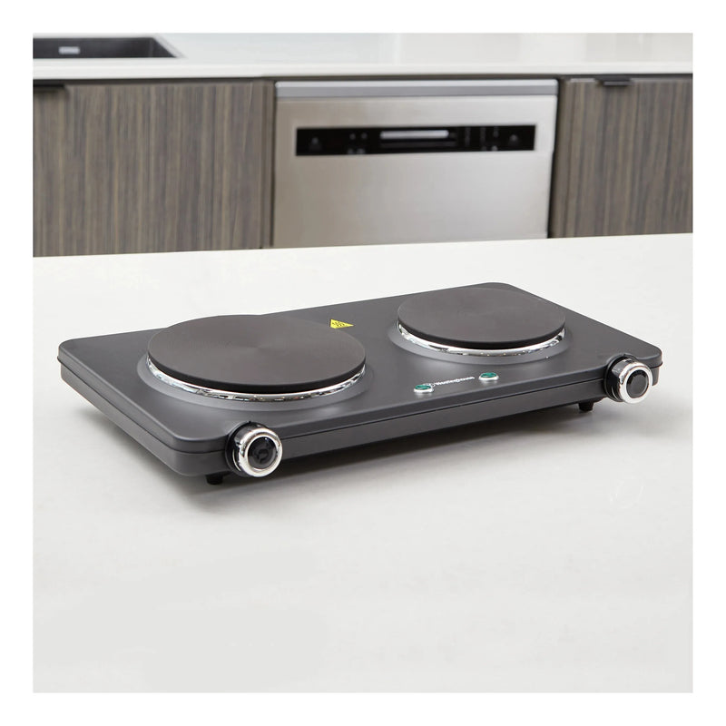 Load image into Gallery viewer, Westinghouse 1500W Twin Electric Cooktop Hot Plate 470 x 280 x 80mm

