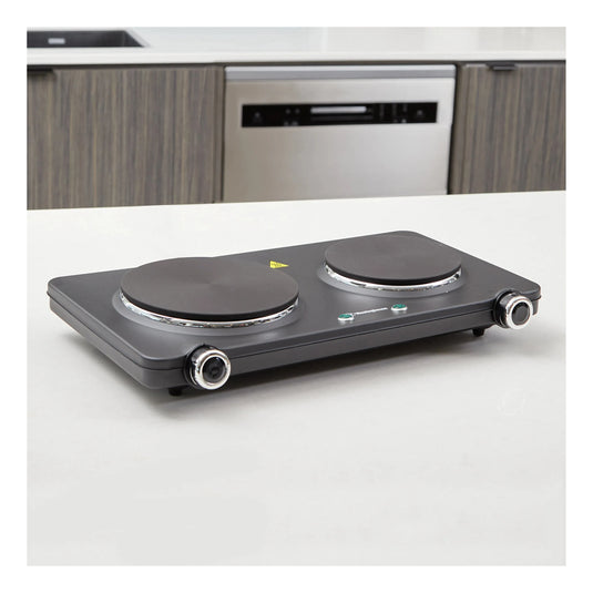 Westinghouse 1500W Twin Electric Cooktop Hot Plate 470 x 280 x 80mm