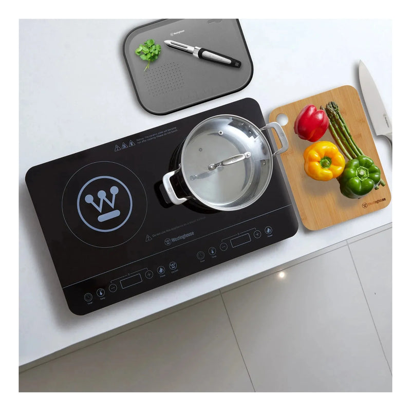 Load image into Gallery viewer, Westinghouse 2400W Twin Induction Cooktop Hot Plate 600 x 360 x 40mm
