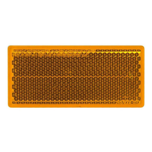 Whitevision Amber Reflector 70 x 30 x 7.5mm Inc Adhesive Backing 2 PCS Blister