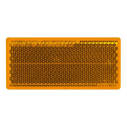 Whitevision Amber Reflector 70 x 30 x 7.5mm Inc Adhesive Backing