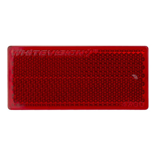 Whitevision Red Reflector 70 x 30 x 7.5mm Inc Adhesive Backing
